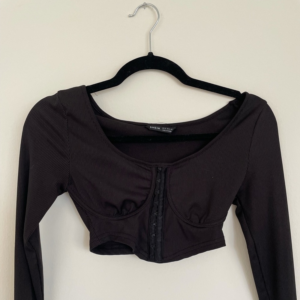 Black Corset Crop Top